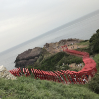 無数の赤い鳥居が続く元乃隈神社
